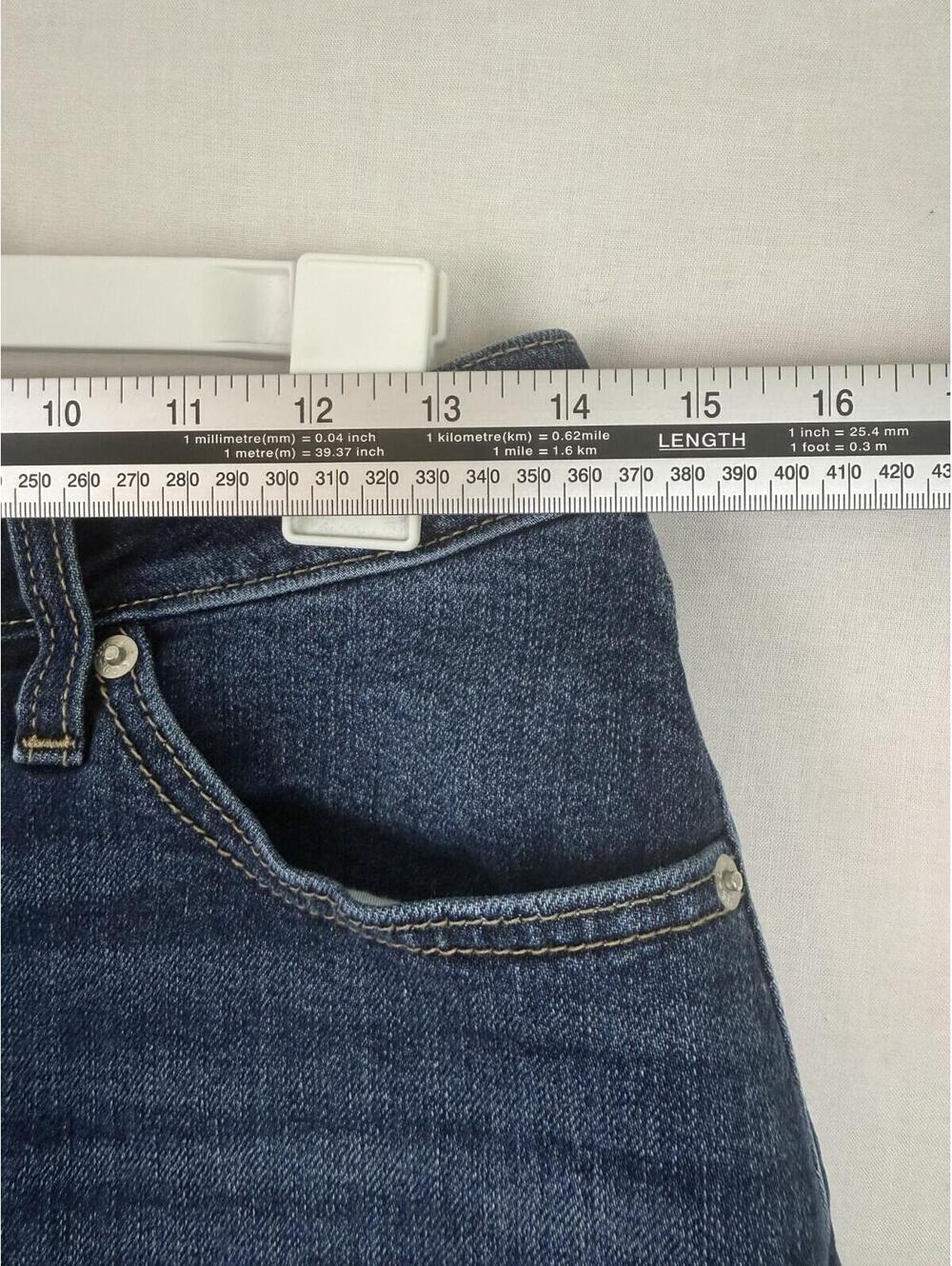Levis A-Line Denim Shorts Dark Blue Size 28 Women's Classic 5-Pocket - Picture 7 of 10